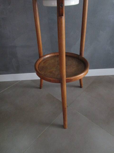 Small old Thonet style dressing table with earthenware basin