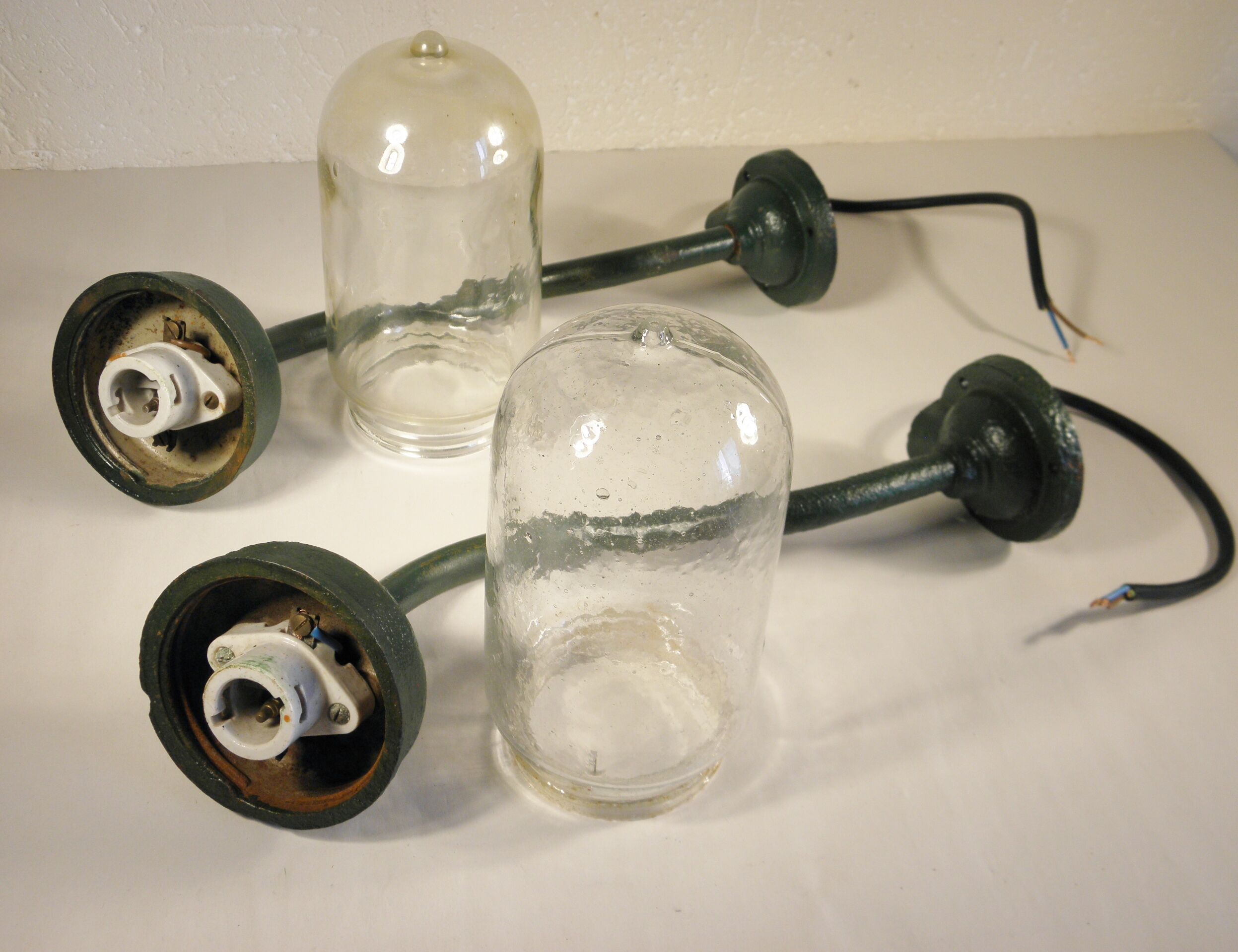 Pair of gooseneck sconces