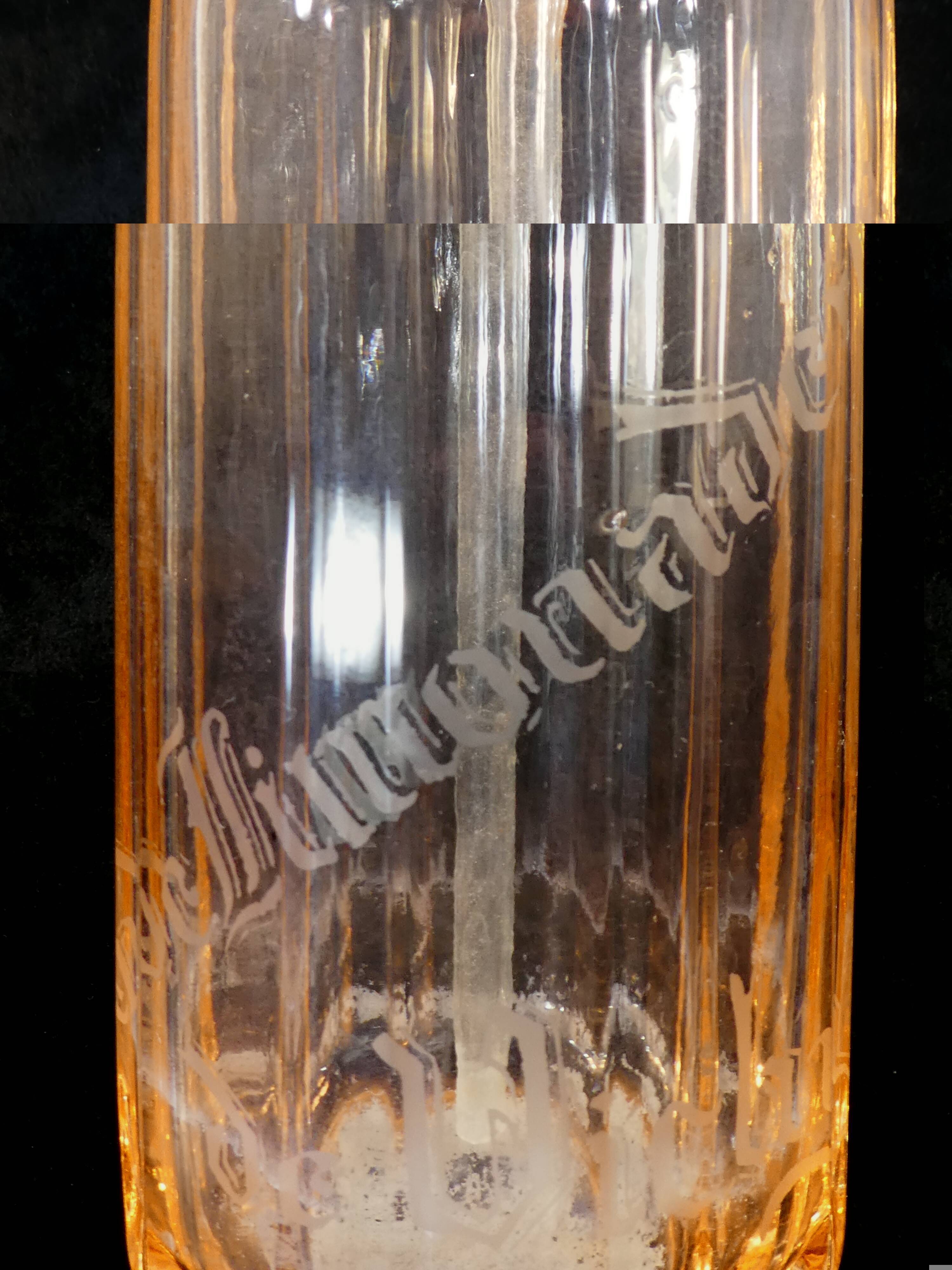 Ancien siphon de bistrot eau de seltz rose saumon grande limonade de vichy