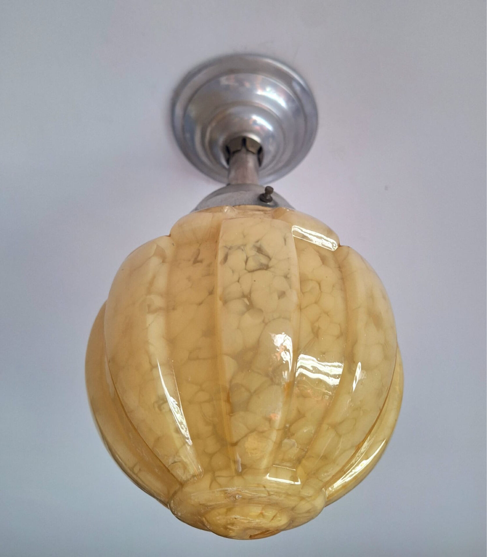 Art Deco chandelier, antique light fixture, pendant light.