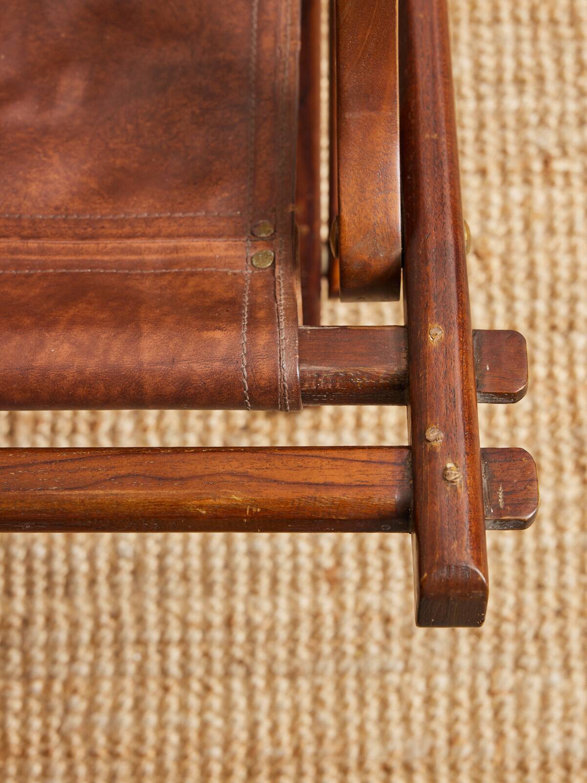 Vintage wooden deckchair