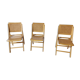 Set de 3 chaises  cannées  pliantes vintages 70
