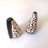 Pepper salt shaker in seashells