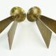 pair of mid century modern brass CANDLE HOLDERS from the 1950s / 60s