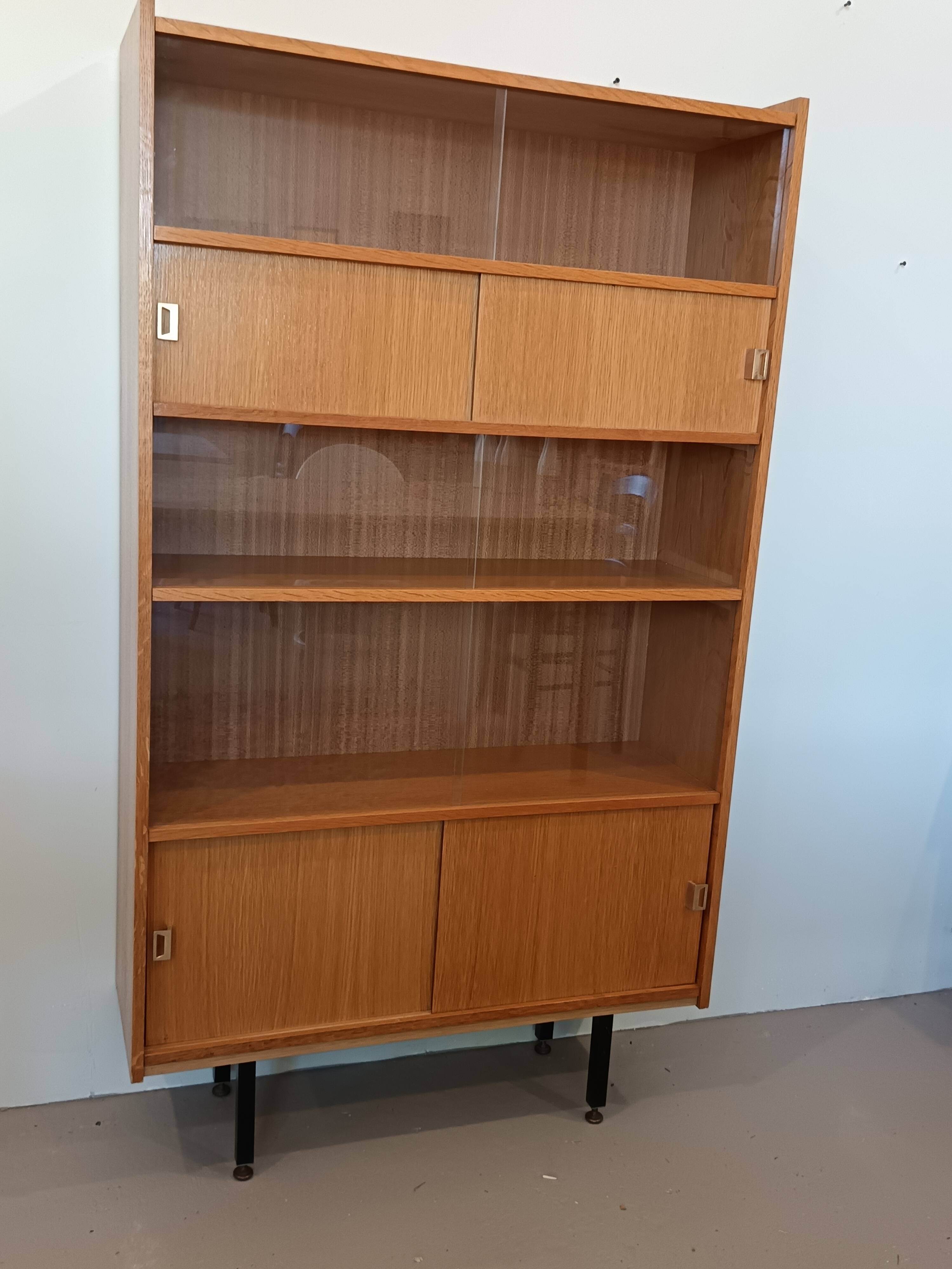 Vitrine bibliothèque vintage moderniste années 50