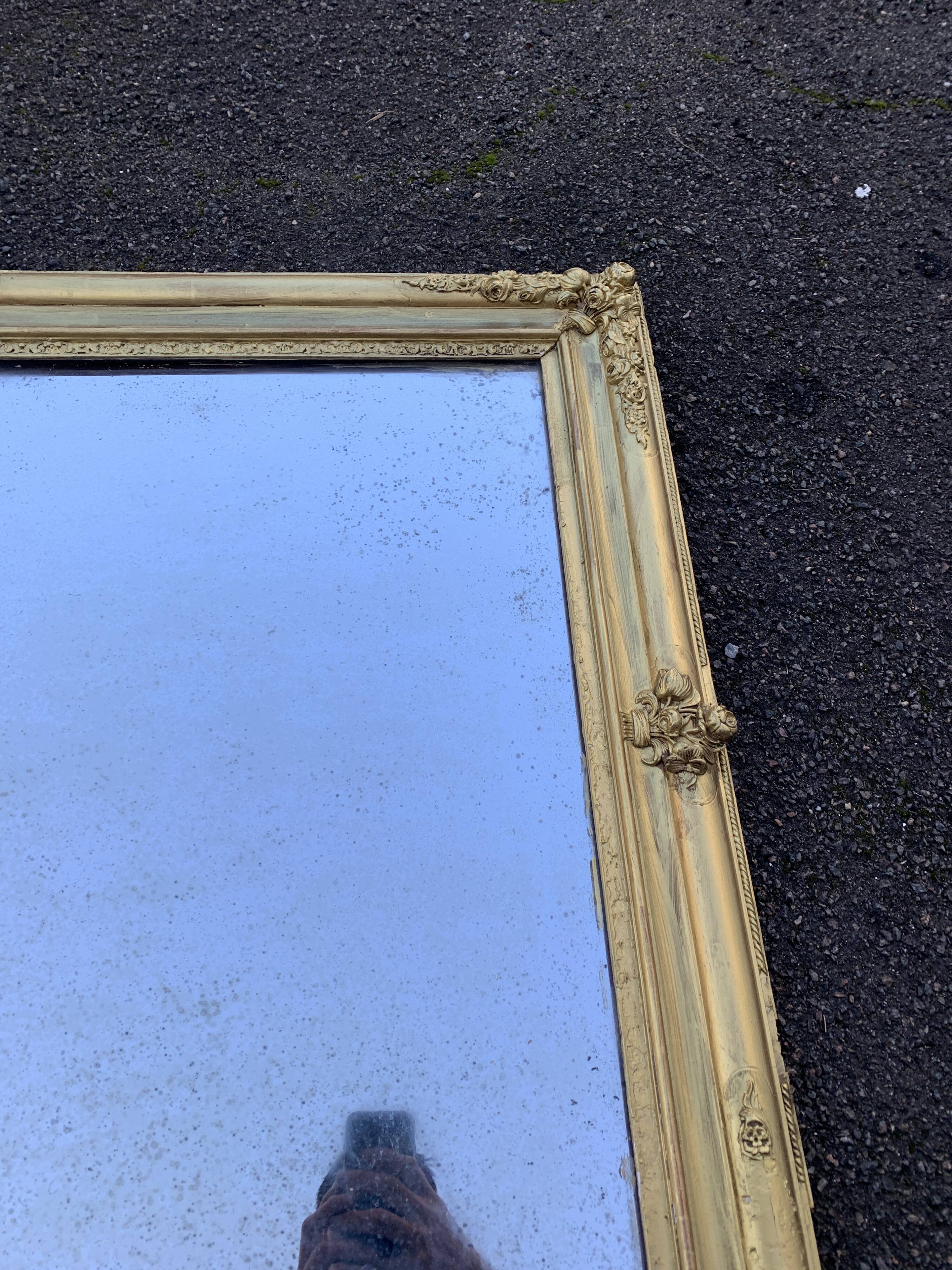 Beautiful Gilded Mercury Mirror 88 x 74