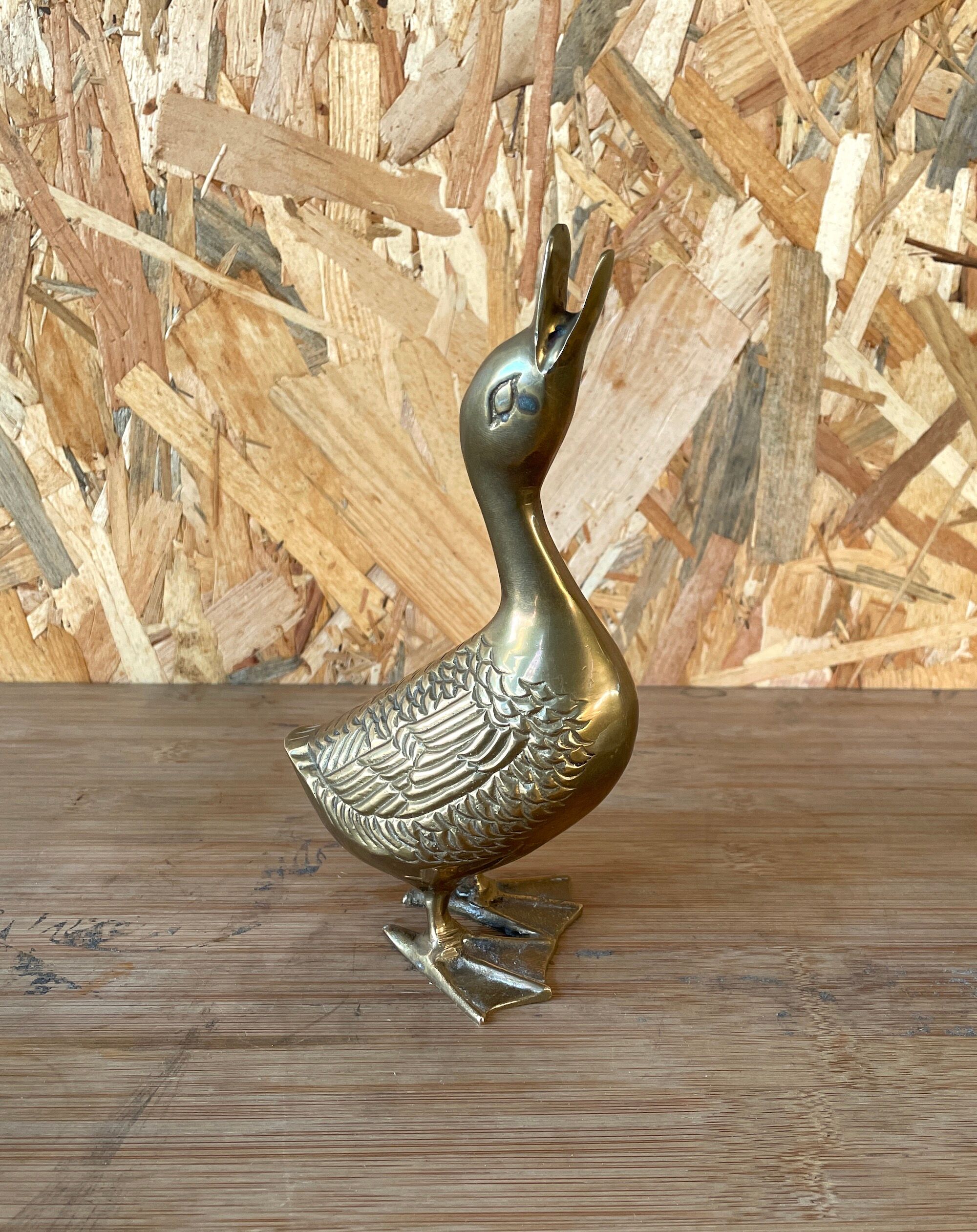 Vintage brass duck