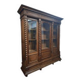 oak library in the Louis XIII style, work from the 19th century