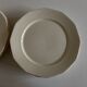 Set of 12 modernist ivory dinner plates in ironstone from 1940.