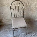 Vintage metal bamboo table and chairs