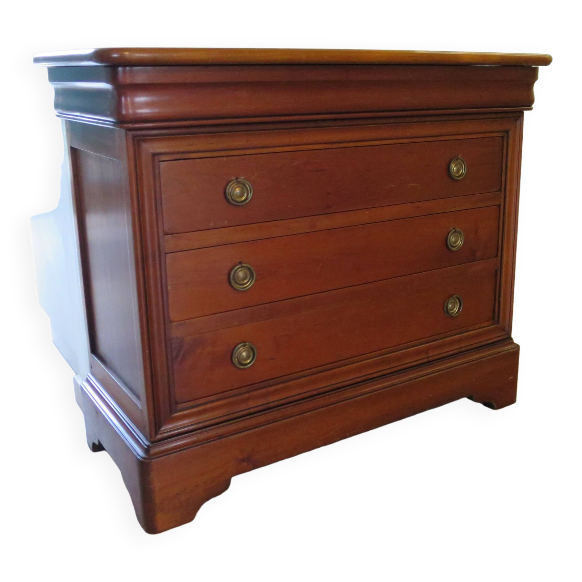 Fruit wood ogee chest of drawers - Louis Philippe style - 4 drawers - 1980s