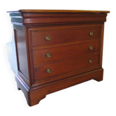 Commode à doucine en bois fruitier -style louis philippe - 4 tiroirs – années 80