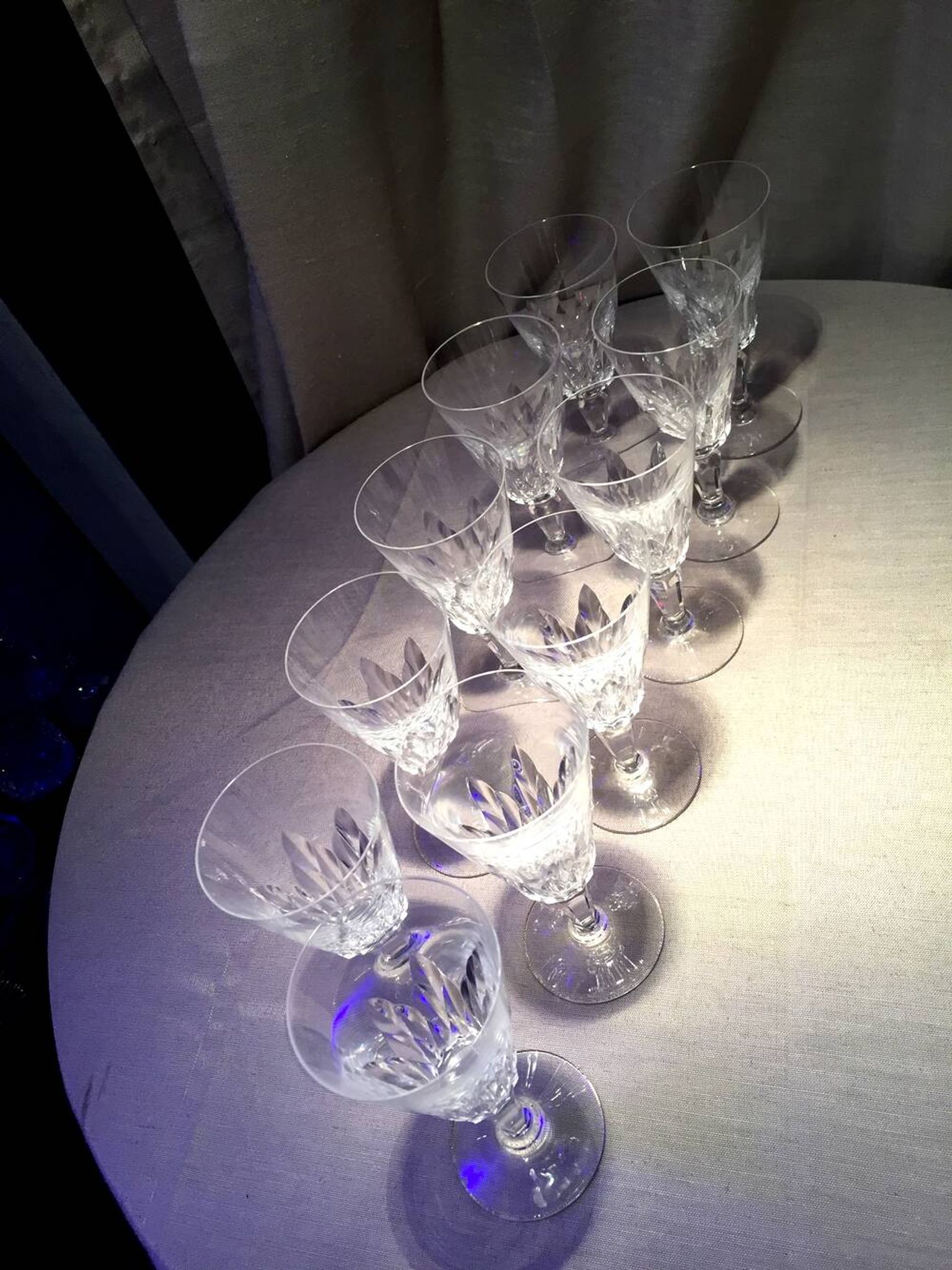Set of 11 baccarat red wine glasses carcassonne model