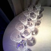 Set of 11 baccarat red wine glasses carcassonne model