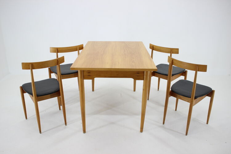 Table et chaises Alan Fuchs par ULUV, Tchécoslovaquie