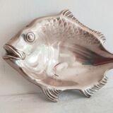Vide poche poisson métal argenté