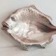 Vide poche poisson métal argenté