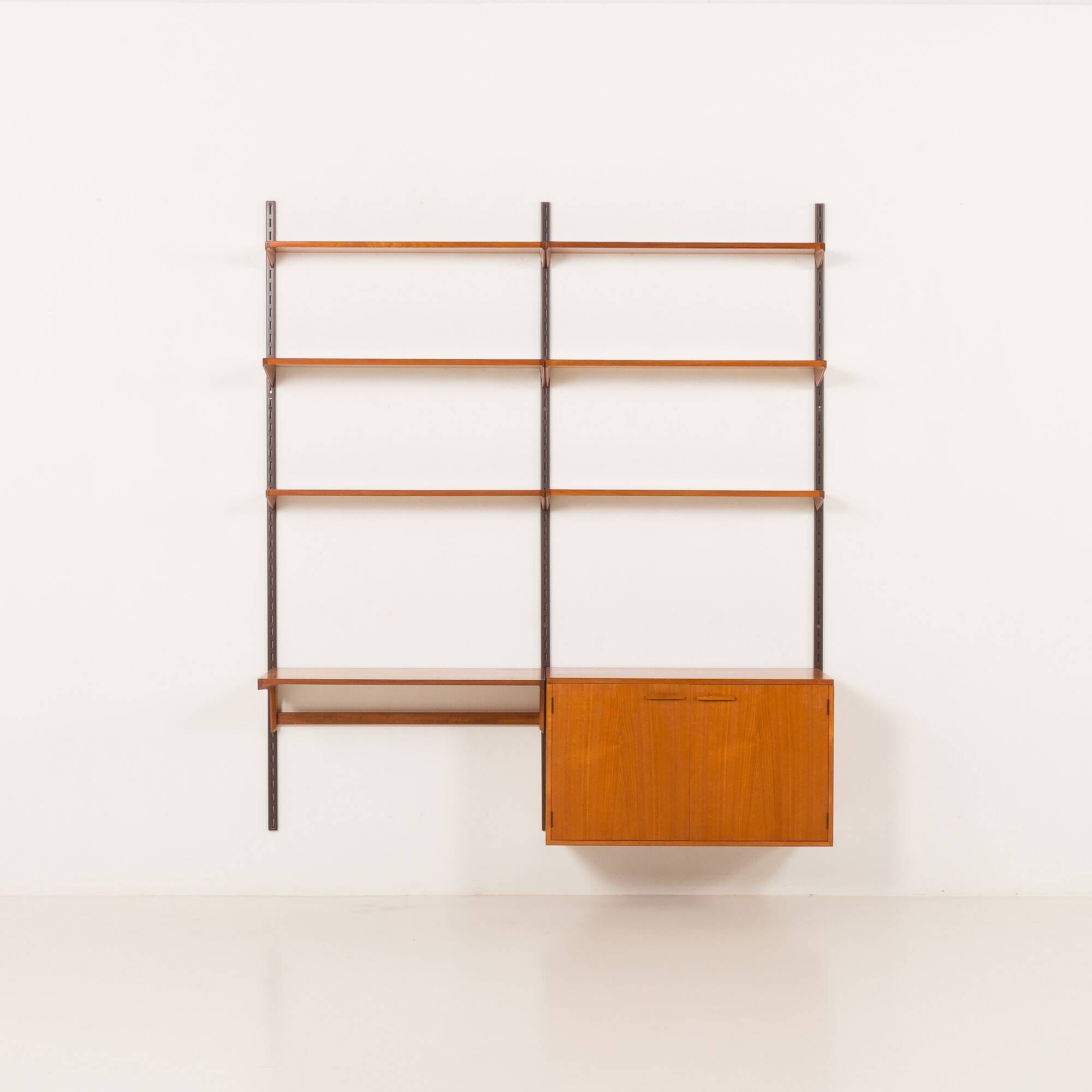 Kai Kristiansen home office shelving unit in teak for FM Mobler, 1960s