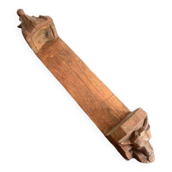 Socle mural en bois sculpté pour statue du 19e siècle