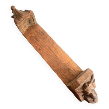 19th century carved wooden wall base for statue