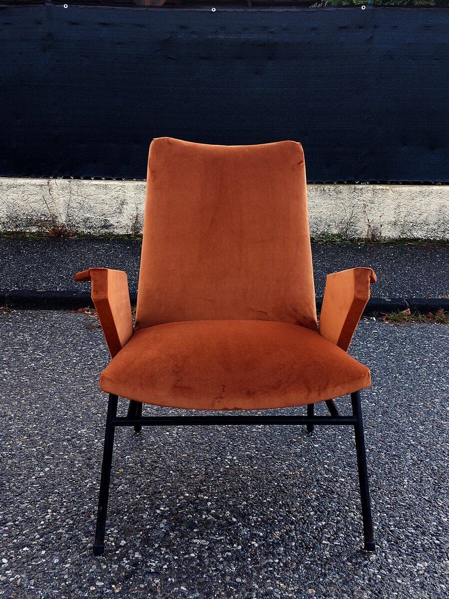 Fauteuil vintage moderniste restauré