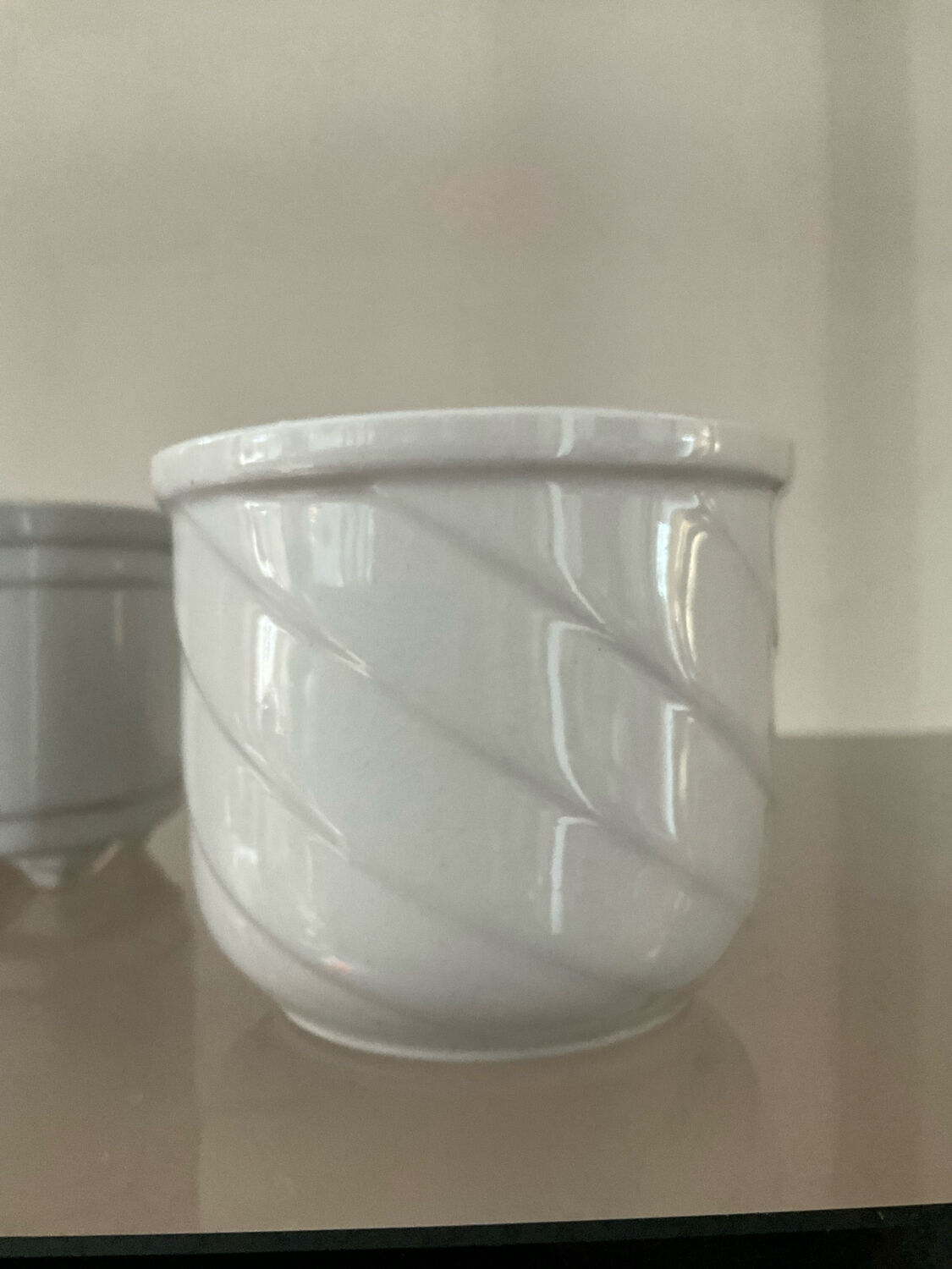 Série de 4 cache pot vintage en céramique