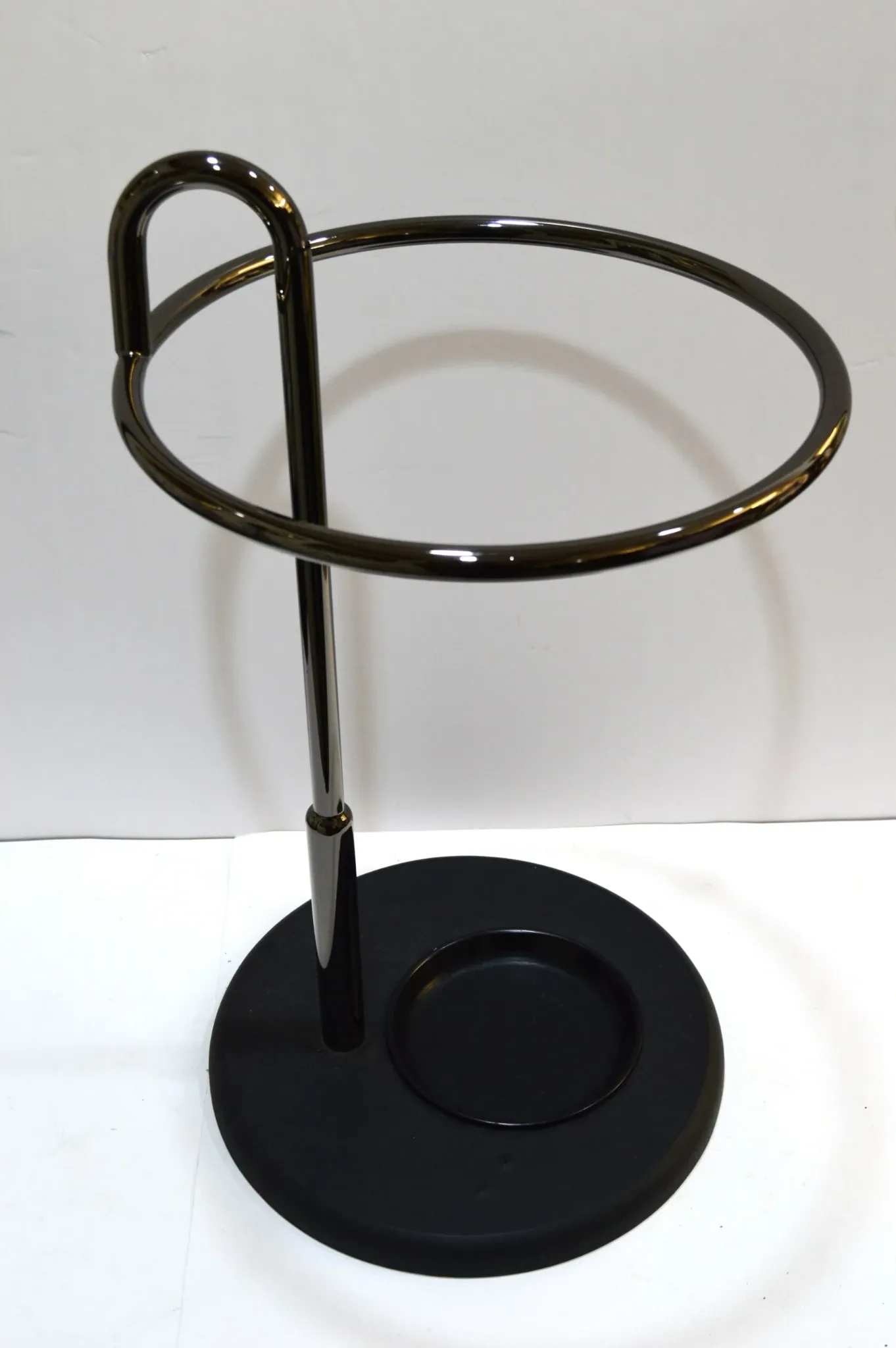 Grey lacquered metal designer umbrella stand, 1980s