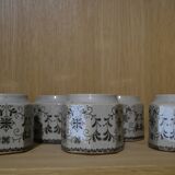 patterned sandstone cups