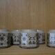 Lot de 6 tasses en grès à motif