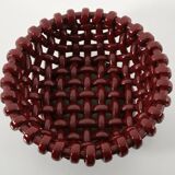 Jérôme Massier, woven ceramic fruit bowl for Vallauris, France.