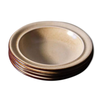 4 assiettes creuses en céramique