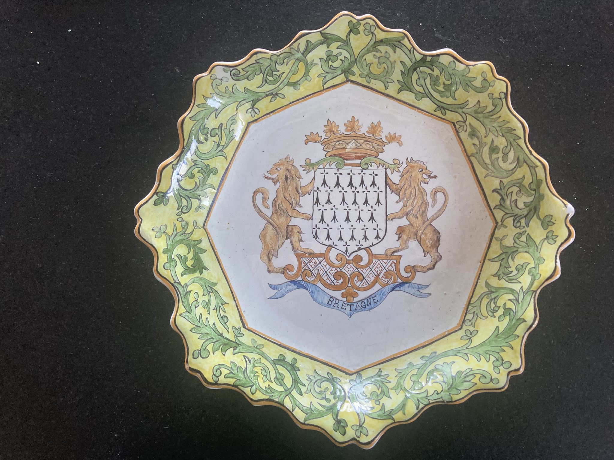 Earthenware plate Porquier