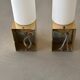 Opaque glass and brass wall light by Limburg, Germany, 1970.