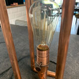 Table lamp copper pipes