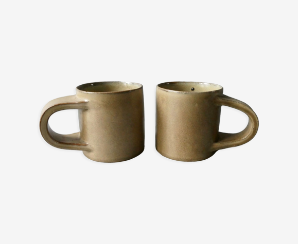 2 mugs en grès Arts Ceram Grands feux, grès du Puisaye