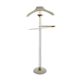 Art Deco chamber valet in brass and white laquered steel 40/50'