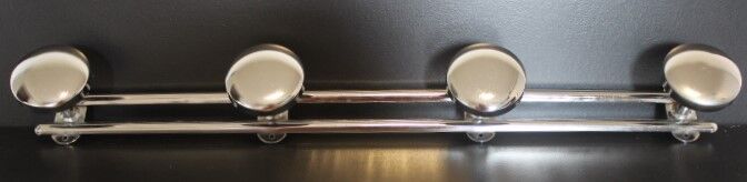 70s chrome wall coat rack