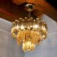 Paolo Venini two-tone chandelier, 3 levels, 1970, Italy