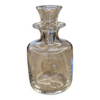 Holmegaard "Heart" carafe with stopper/glass