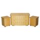 Baxter & Lee birch commode and side tables - Art Deco