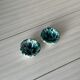 Ceramic salt and pepper shakers, green and white