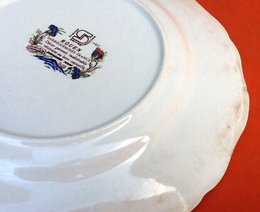 Polychrome plate Sarreguemines Rouen model