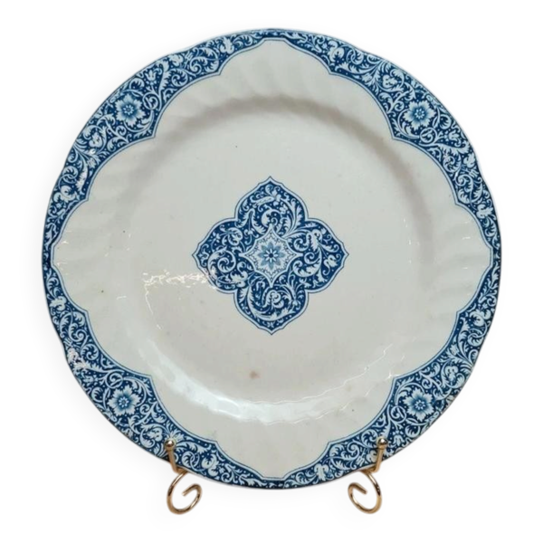 Assiette ancienne Gien Xixe – Grand Dépôt E. Bourgeois Paris – Terre de fer