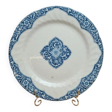 Assiette ancienne Gien Xixe – Grand Dépôt E. Bourgeois Paris – Terre de fer
