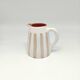 100% Handmade Two-Tone Striped Ceramic Pitcher