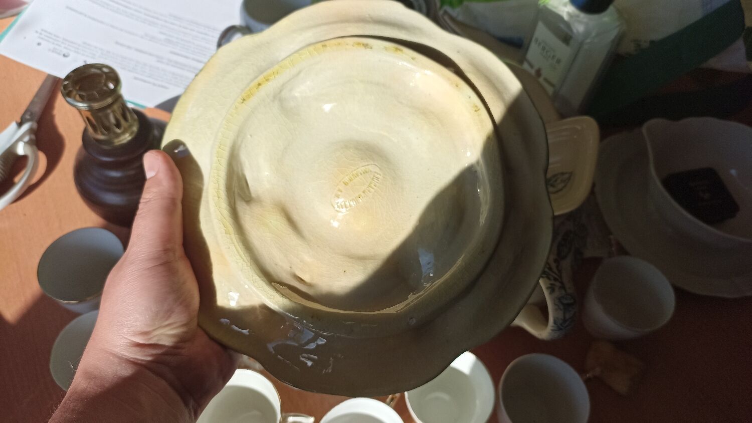 6 oyster plates by Foucard-Jourdan from the 50s