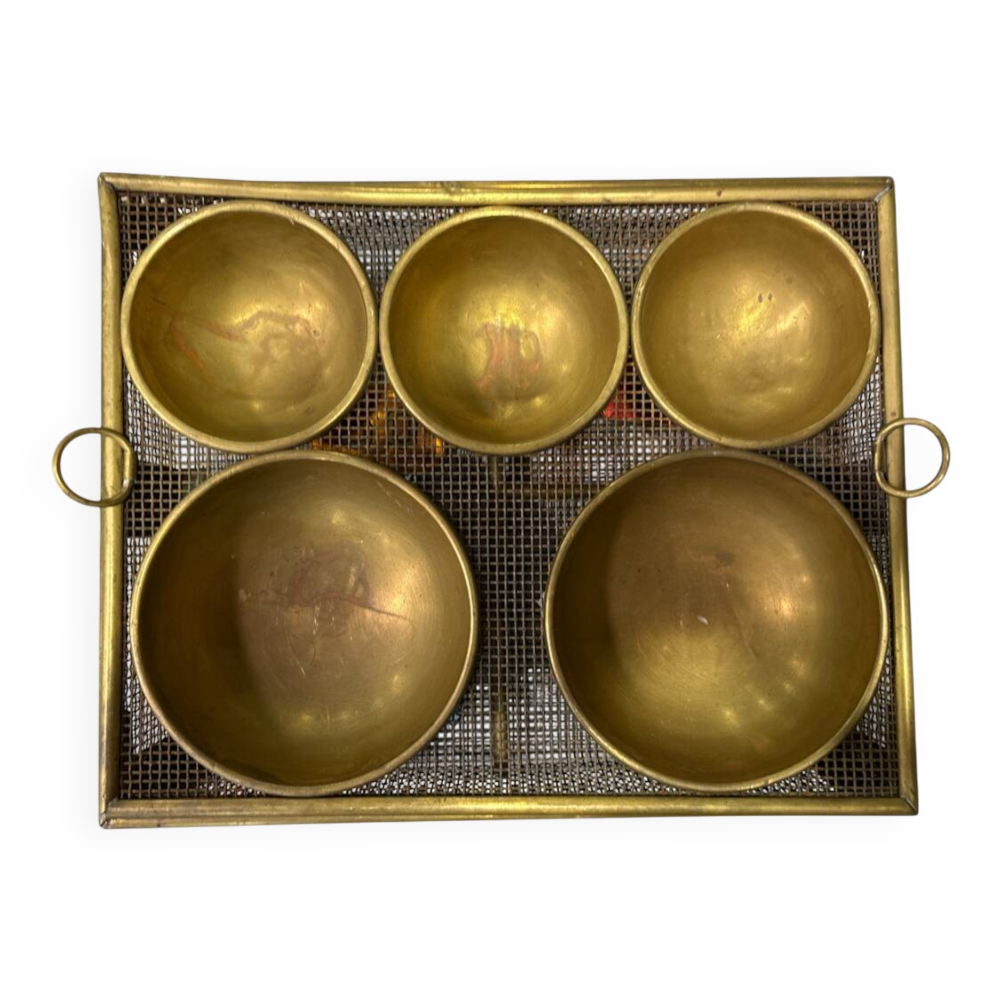 Brass countertop cash box/empty pocket