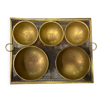 Brass countertop cash box/empty pocket