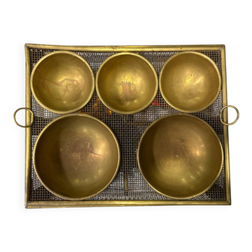 Brass countertop cash box/empty pocket