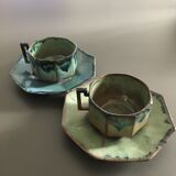 Pair of hexagonal cups